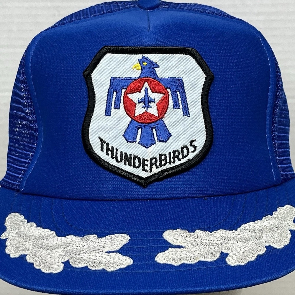 Vintage USAF Thunderbirds Scrambled Eggs Trucker Hat Snapback Designer Award Cap